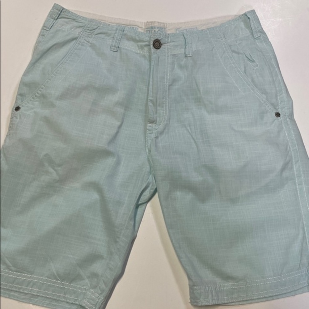 Buckle Black Mens 36 Aqua Mint Straight Shorts Casual Lightweight